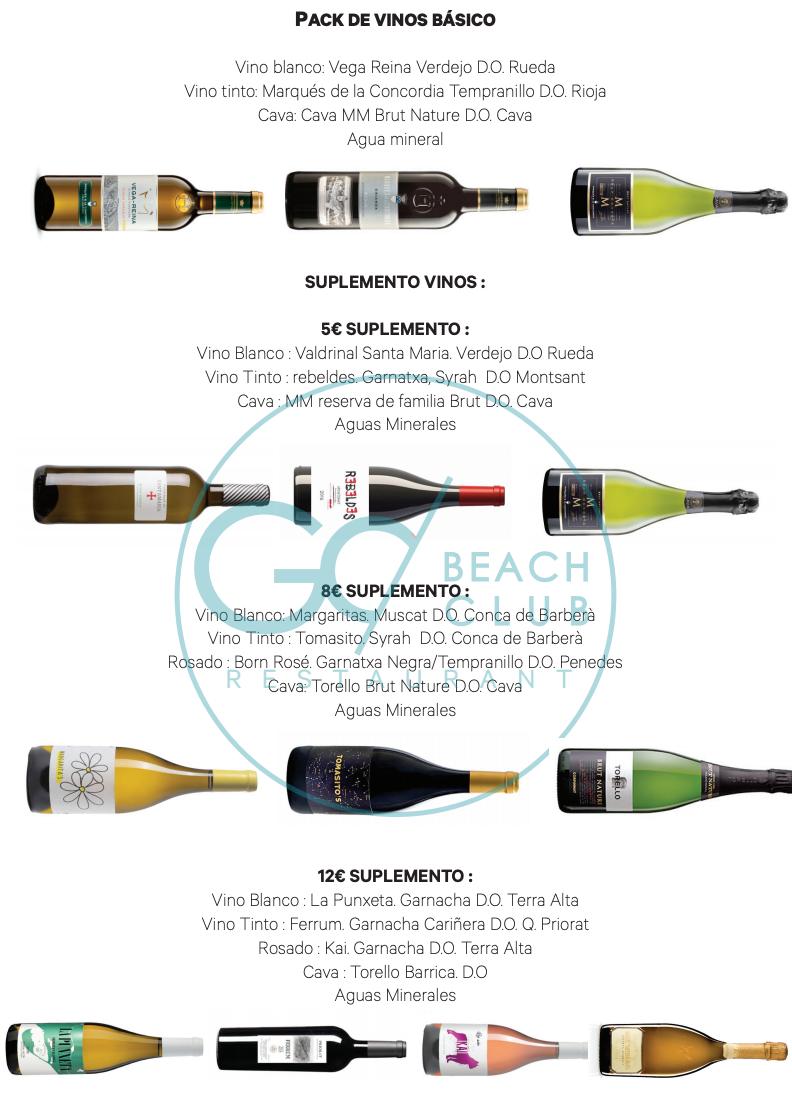 carta go beach club barcelona